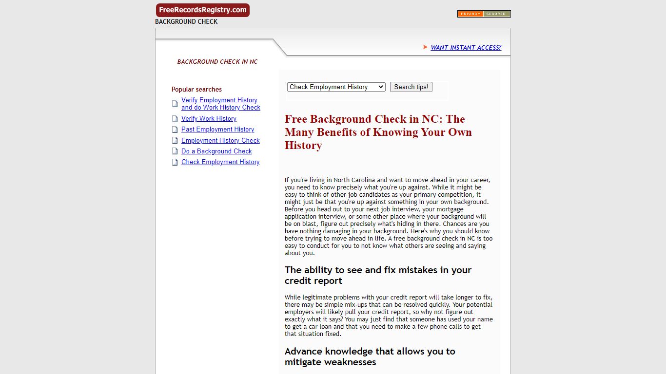 Free Background Check in NC: The Many Benefits of Knowing Your Own History